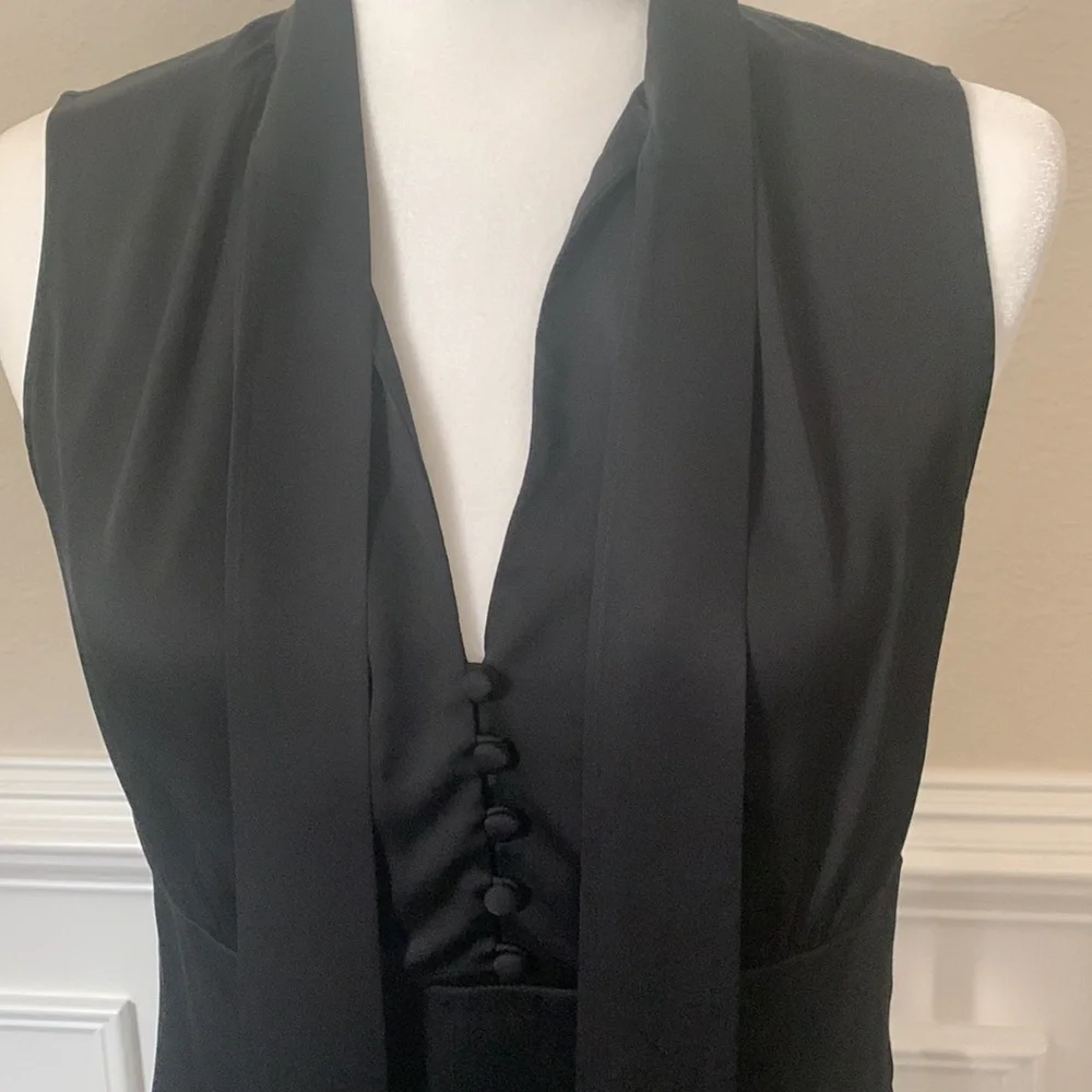 Antonio Melani Black Tie Neck Blouse - Picture 3 of 10